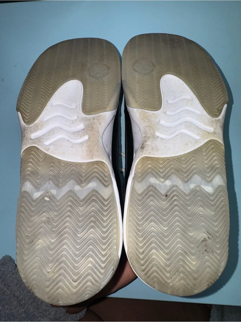 Jordan Black and White Woven Upper Sneakers